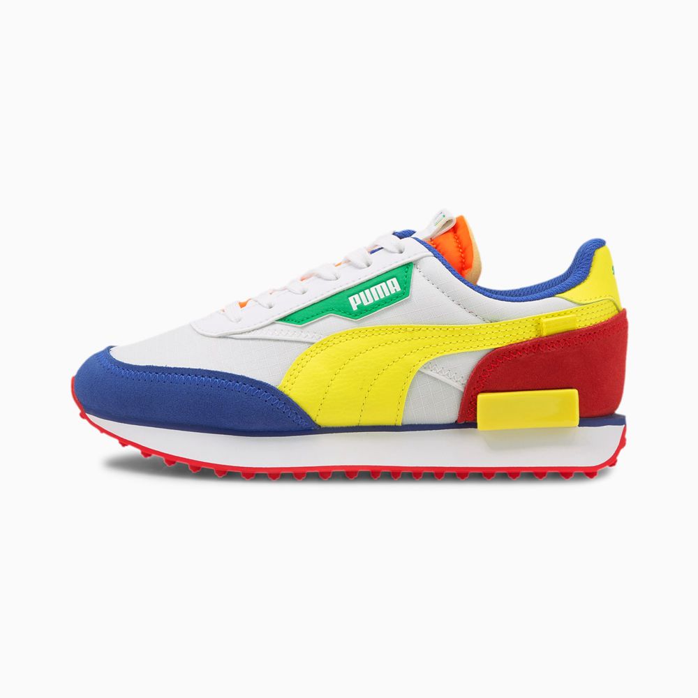Puma Future Rider Play On Lány Sportcipő - Fehér/Sárga/Kék ( Hungary - KYPMG2134 )